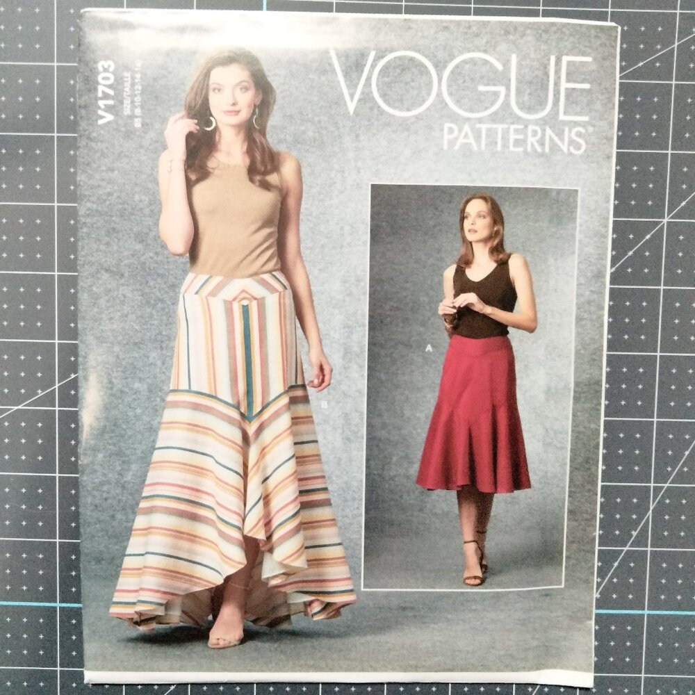 V1703 Vogue Pattern, 8-16, Misses' Skirts, Uncut, FF, OOP